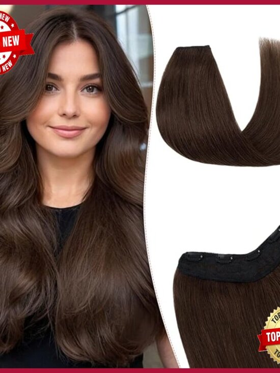12 Inch Human Hair Clip-In Extensions, 5 Clips, Straight, 55g main image 5